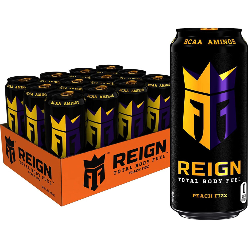 Reign Total Body Fuel Peach Fizz Energy Drink 12x 500ml **Best Before NOVEMBER 2023